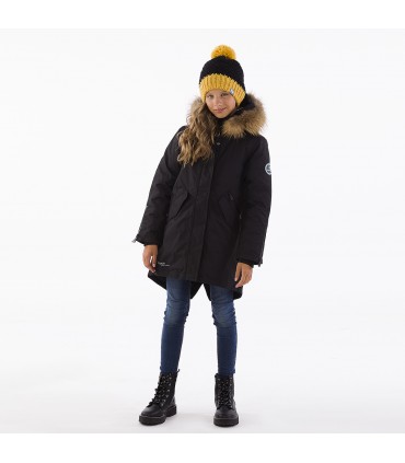 Huppa tüdrukute parka naturaalse karvaga Vivian1 200g 12490120*00009 (2)