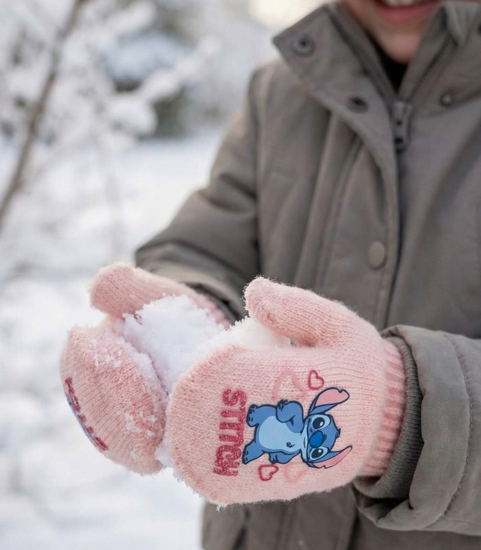 Disney mergaitėms skirtos pirštinės Stitch HY45022 01